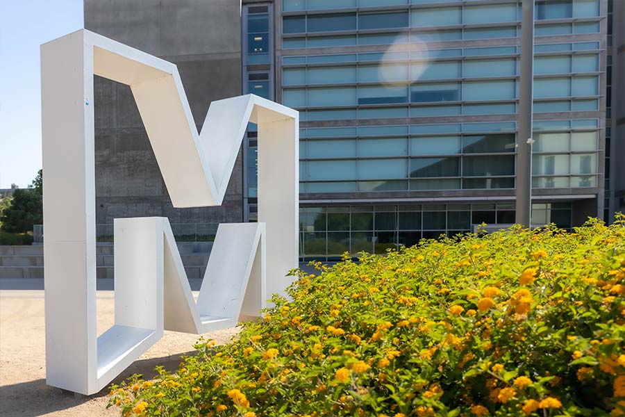 uc merced m sign on campus